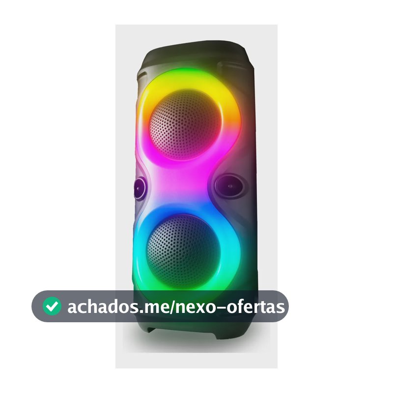 Caixa De Som Bluetooth Hi-fi Amplificada Rgb Tws Fm Usb Sd Preto 127/220v