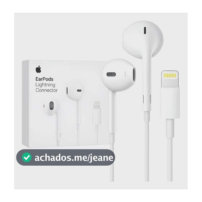 Fone De Ouvido Compatível Para iPhone Lightning 7 Ao 14 Branco