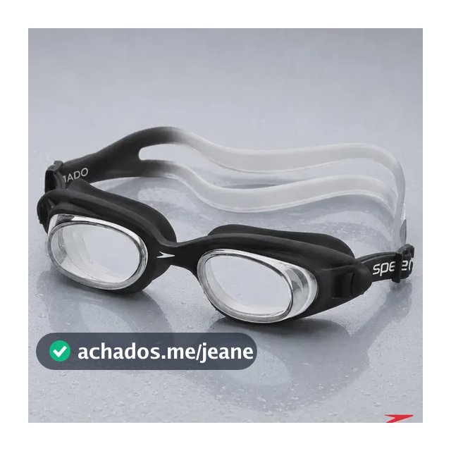 Óculos De Natação Adulto Tornado Preto Speedo Lente Cristal