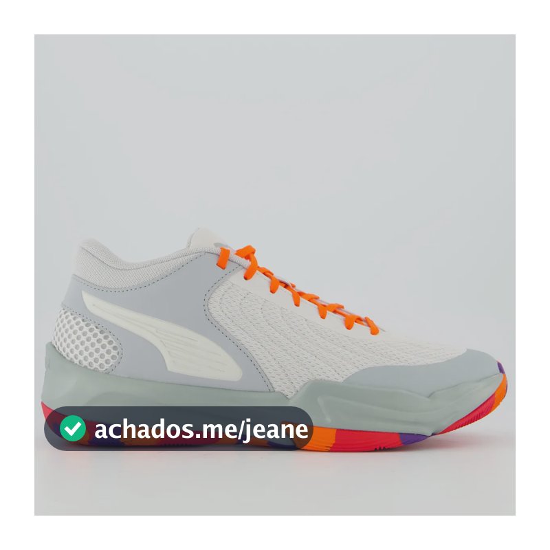 Tênis Puma Court Pro 2 Marble Cinza E Laranja Cinza - 40 Br
