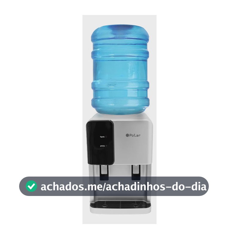 Bebedouro Polar Agua Gelada E Natural Eletrônico - Prata