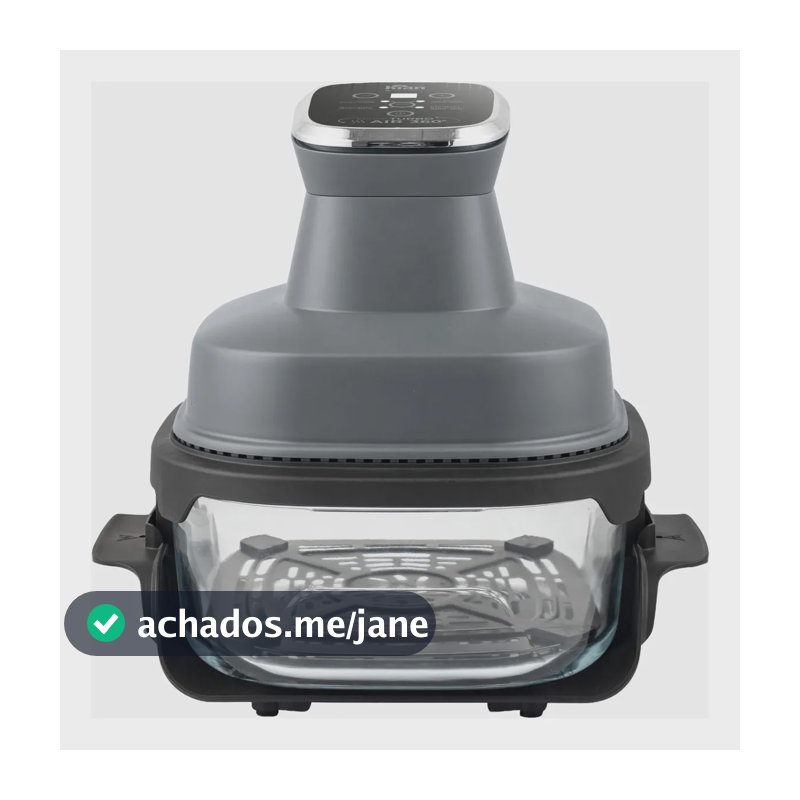 Fritadeira Air Fryer De Vidro Borossilicato 4l 1500w Kian Preto
