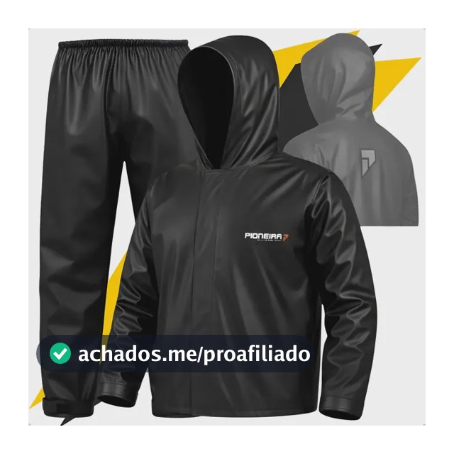 Capa De Chuva Roupa Conjunto Motoqueiro Pvc Emborrachada Reforçada Com Capuz Motoboy Ciclista Moto Impermeável Pioneira