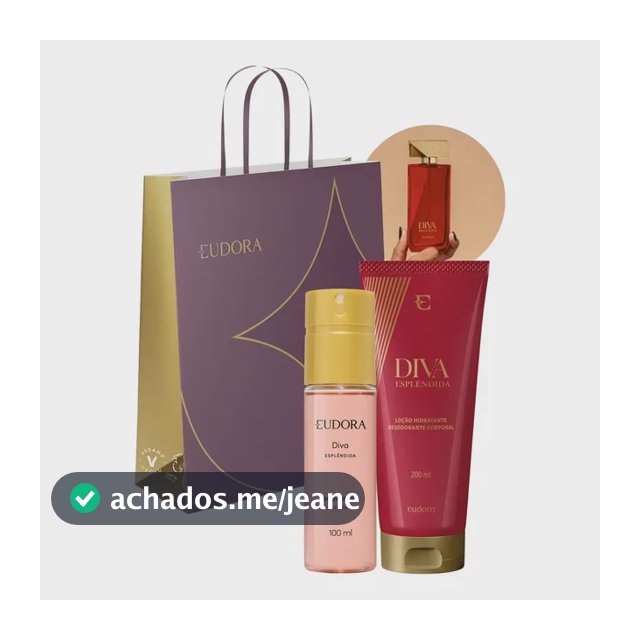 Presente Eudora Diva Esplêndida Body Spray + Hidratante
