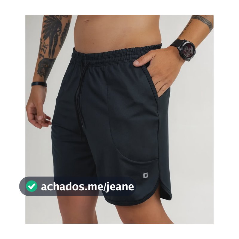 Shorts Calção Masculino Com Bolsos Academia Corrida Futebol Preto Gg