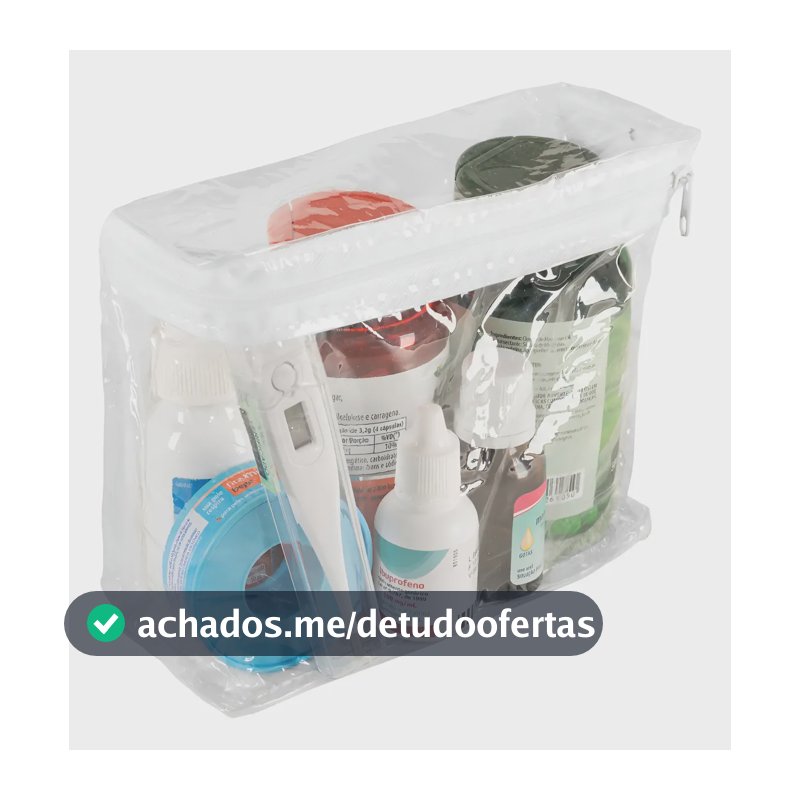 3 Saquinho Organizador Multiuso Remédios Maquiagem Com Zíper