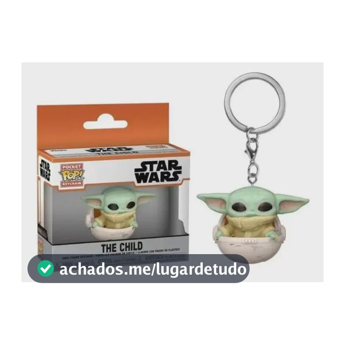 Chaveiro Baby Yoda No Hover Pram Star Wars Funko Pocket Pop!
