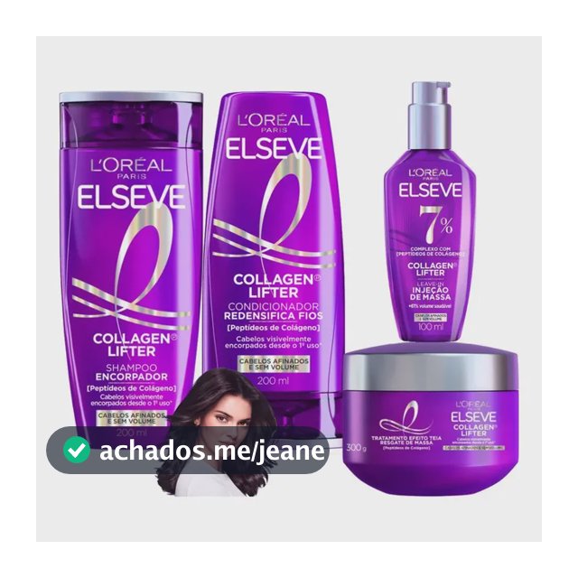 Kit Elseve Collagen Lifter Encorpador Redensifica Fios Colág