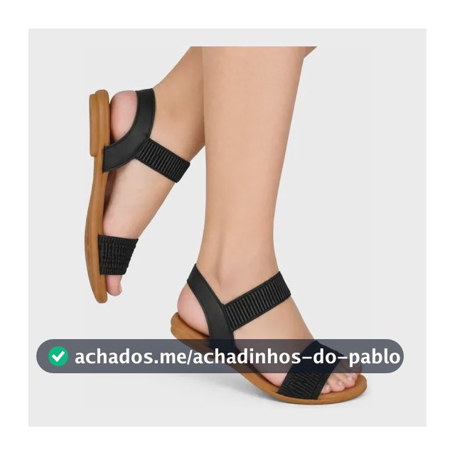 Sandalia Rasteira Feminina Confort Elástico Anatômica Plus 1