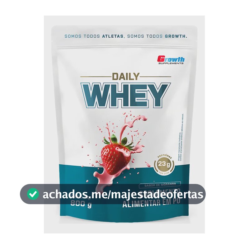 Daily Whey Protein 800g Growth Supplements Morango