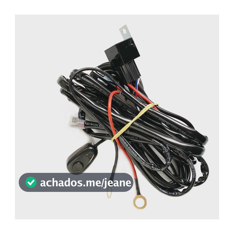 Chicote Elétrico 5 M P/ Barra Farol Led Botão Rele Fusível