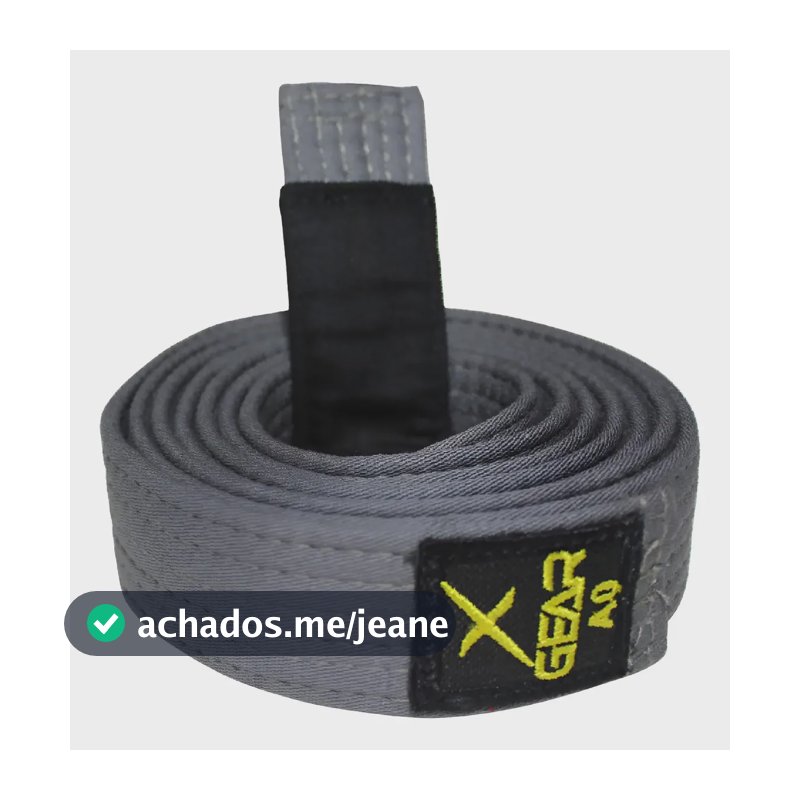 Faixa Cinza Jiu Jitsu (com Ponta Preta) - Xgear Tamanho M0
