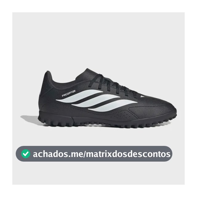 Chuteira Society Juvenil Predator Essentials 26.5 adidas Preto 31 Br