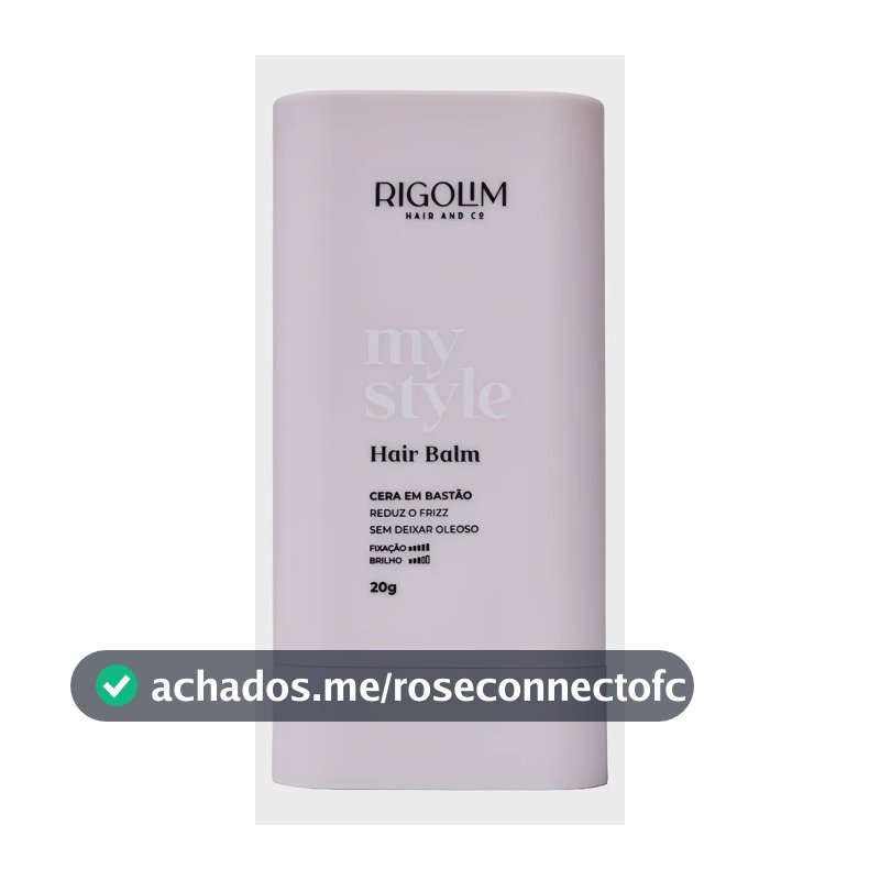 Hair Balm Cera Bastão Antifrizz Sem Oleosidade Rigolim 20g
