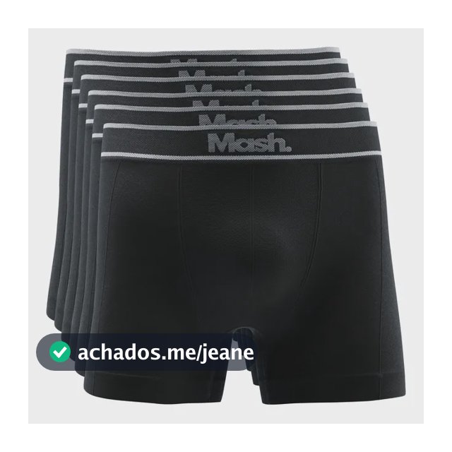 Kit 6 Cuecas Boxer Mash Poliamida Toque Gelado Sem Costura