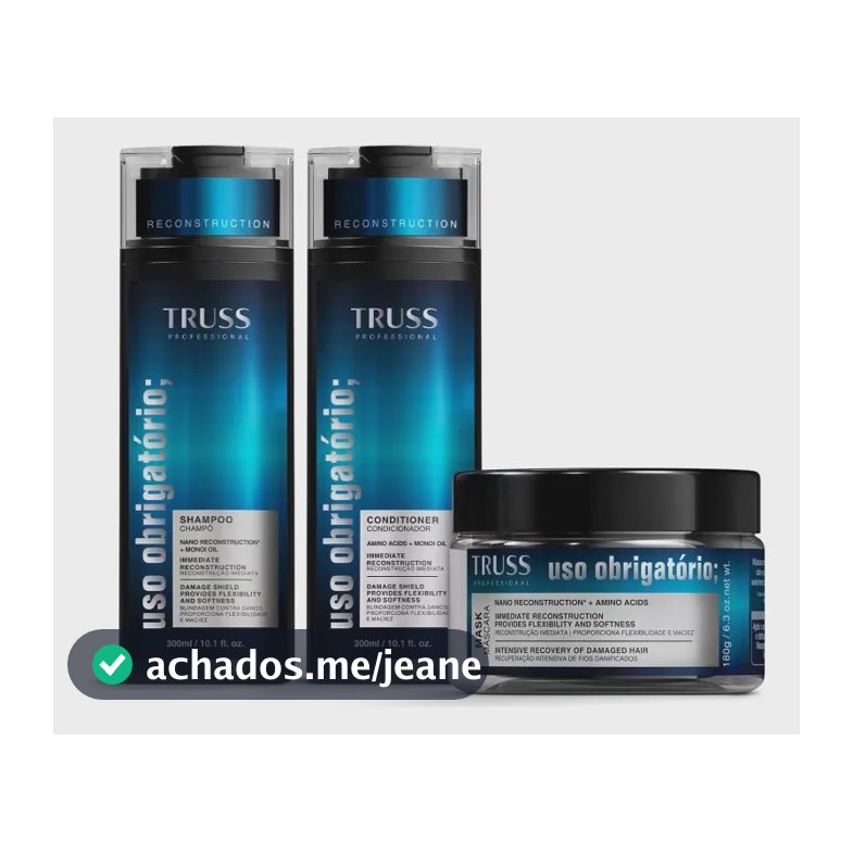 Kit Truss Uso Obrigatório Sh 300ml+cond 300ml+másc 180g