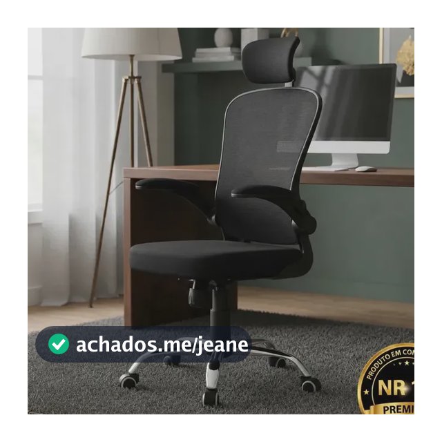 Cadeira Escritório Ergonômica Premium Nr17 Giratoria Regulagem Altura Suporte Lombar Reclinavel 130 Graus Suporta Cor Preto P200 Corsair