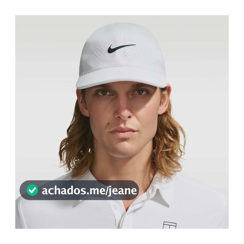 Boné Dri-fit Adv Nike Club Sabrina Branco/preto G/gg
