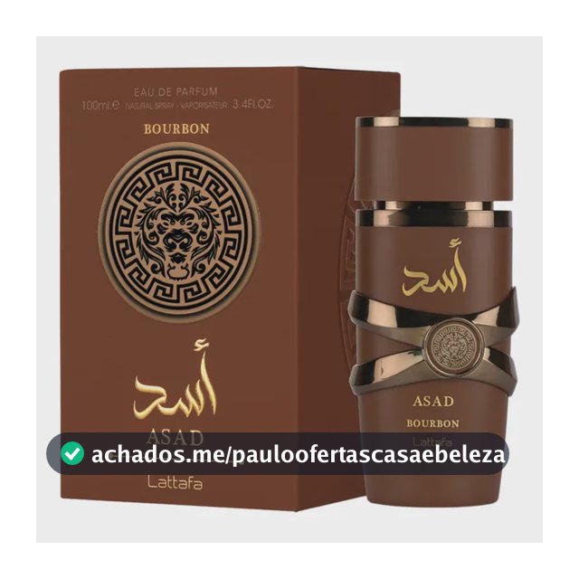 Perfume Árabe Masculino Asad Bourbon Lattafa Eau De Parfum 100ml