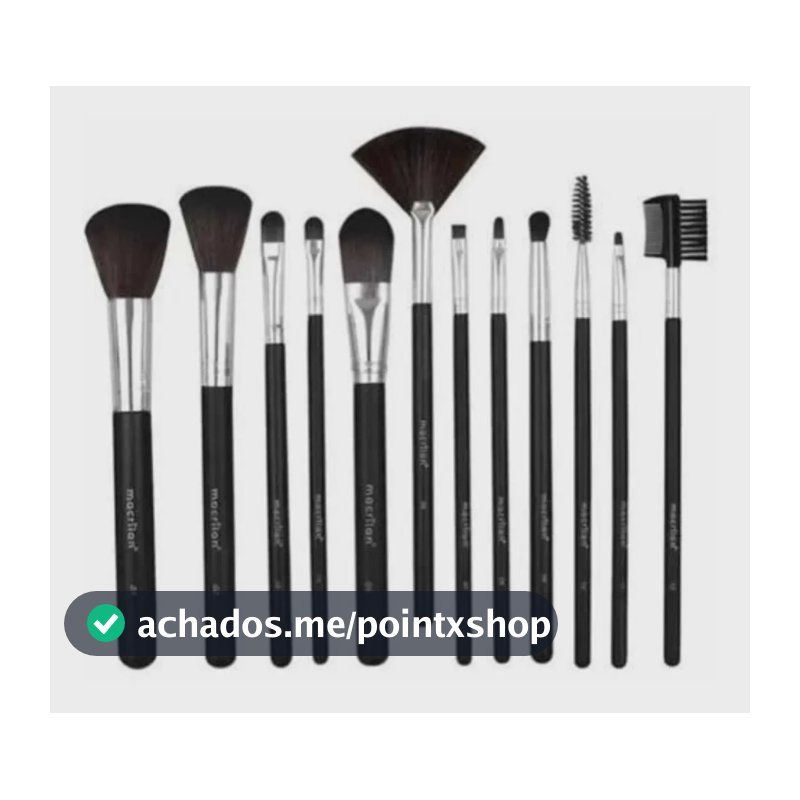 Kit Pincéis Com 12 Unidades Macrilan Para Maquiagem Kp9-1a