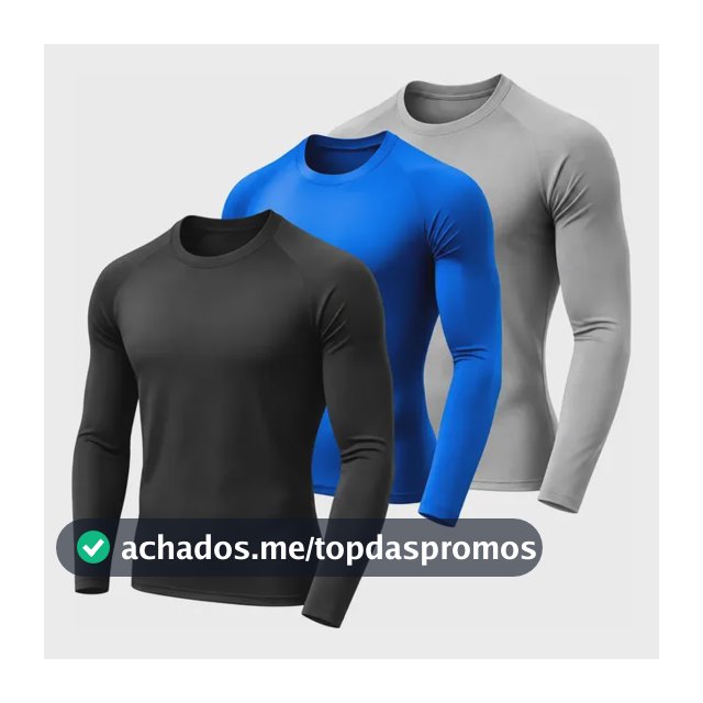 Kit 3 Camisa Proteção Uv  Masculina Segunda Pele Sol