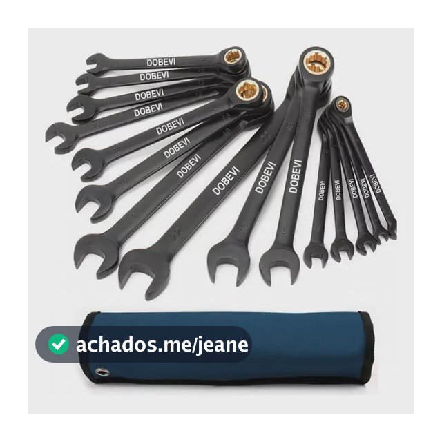 Chave Combinada Catraca Jogo De Chaves Com 15 Peças Dobevi Preto