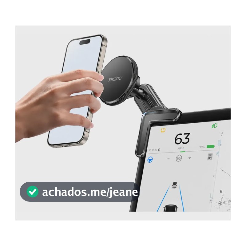 Suporte Magnético Magsafe Celular Para Tela Carro Monitor Preto
