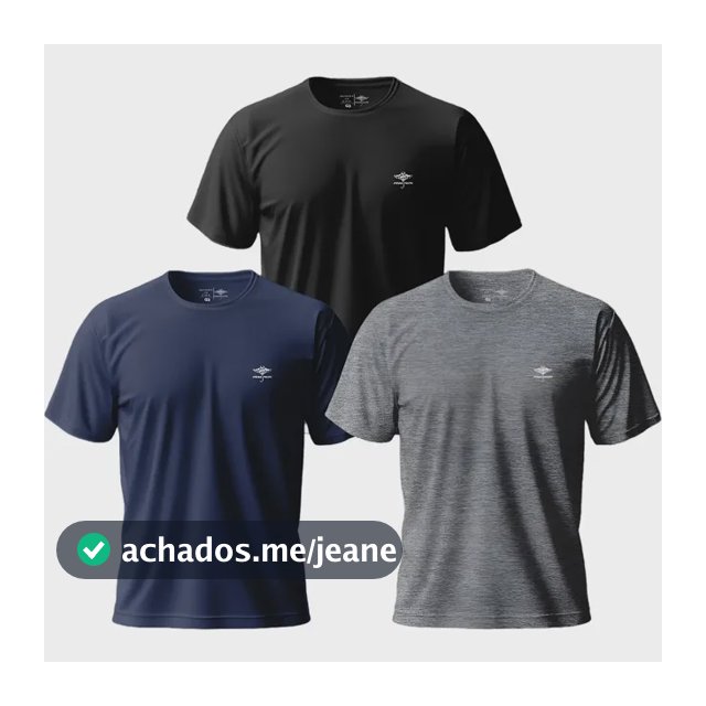 Kit 3 Camisetas Plus Size Masculinas Dry Fit Academia Verão