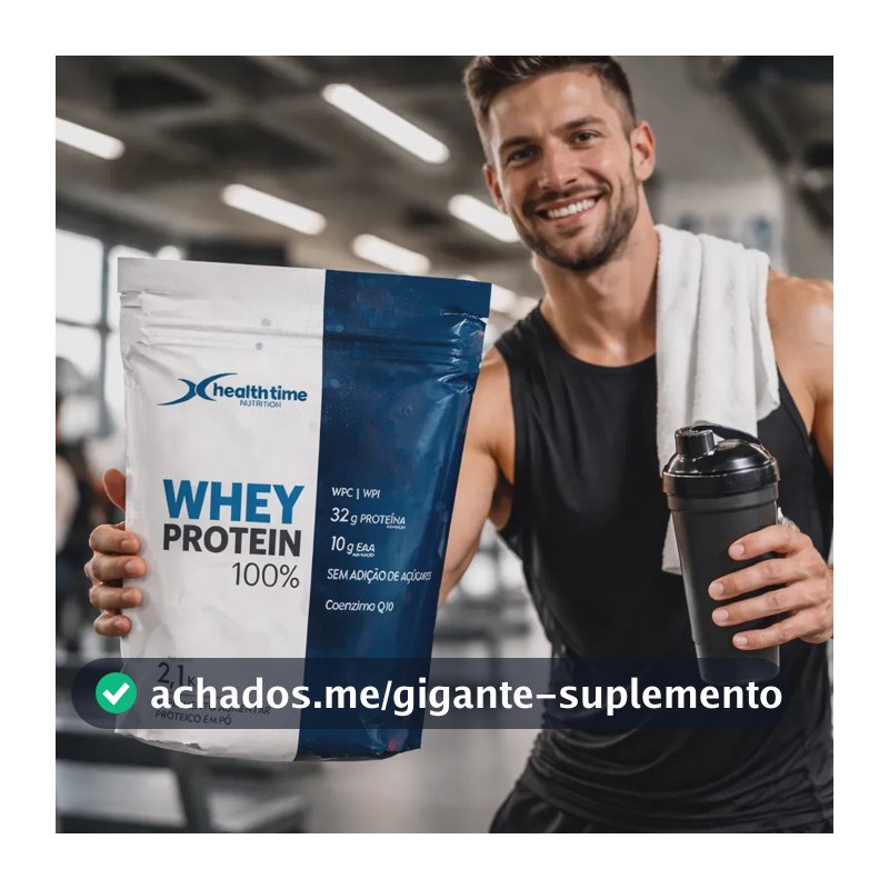 Whey Protein Isolado Health Time 2,1kg 32g Proteína Sabor Leite Ninho