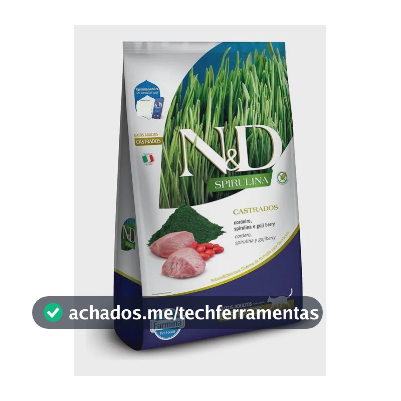 Ração Gato Farmina N&d Spirulina Cordeiro Goji Berry 1,5kg