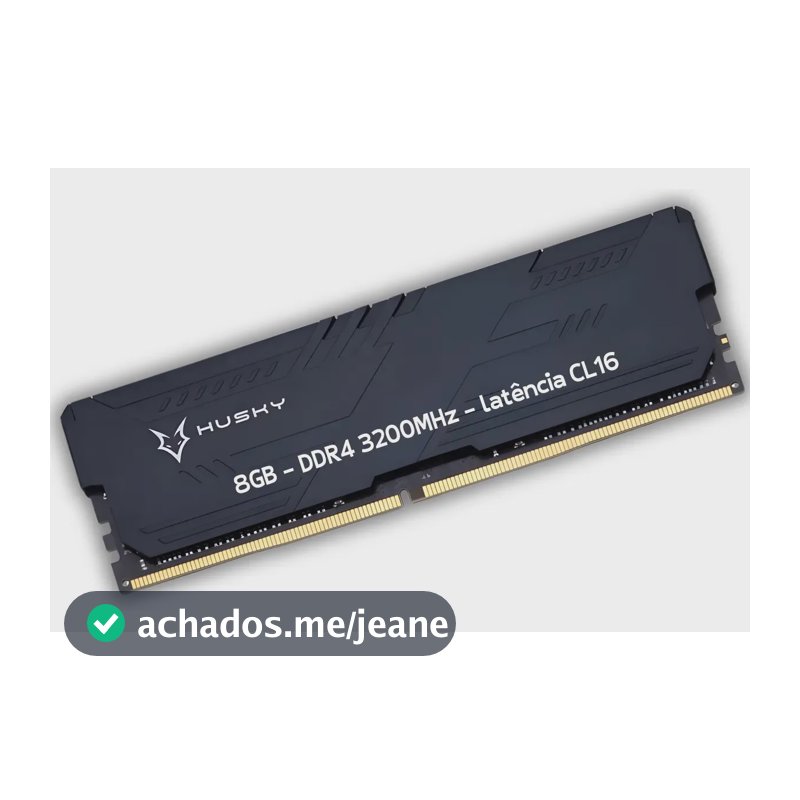 Memória Ram Husky Impulse 8gb 3200mhz Ddr4 Cl16 Preto Hrm001083216pt