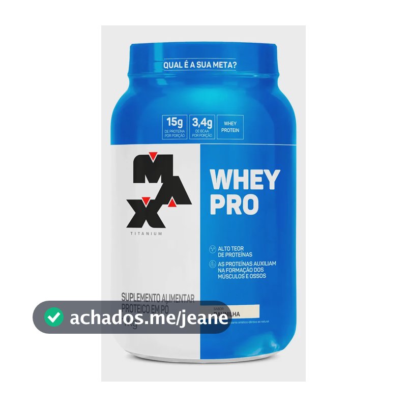 Proteína Max Titanium Whey Pro Concentrado Em Pó Sabor Baunilha X 1kg