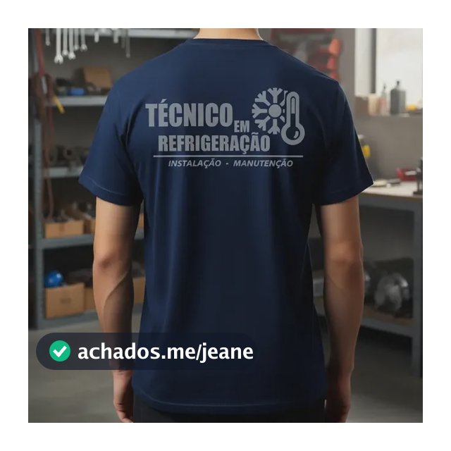 Camiseta Uniforme Técnico Em Refrigeração Camisa Masculina