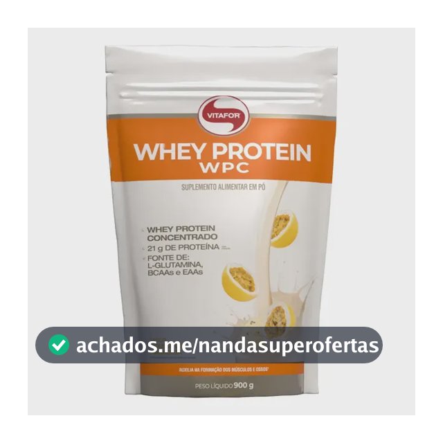Whey Protein Wpc - Pouch 900g Mousse De Maracujá - Vitafor