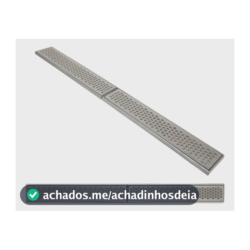 Ralo Linear Grelha 10x100 Coleta Agua Pluvial (2 Pçs 50cm)