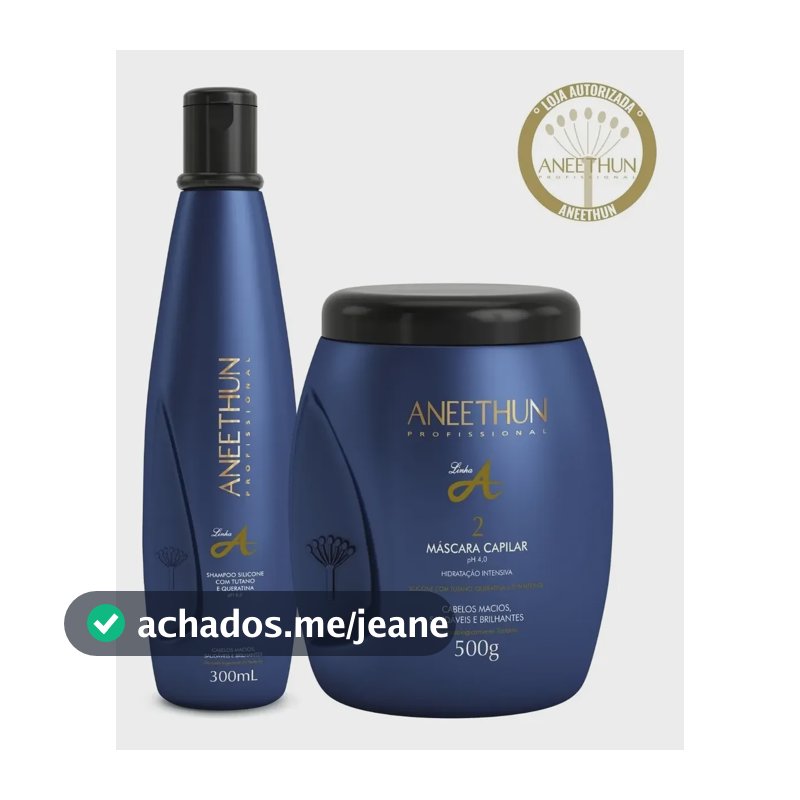 Combo Hidratação Intensa Linha A Aneethun Shampoo+máscara
