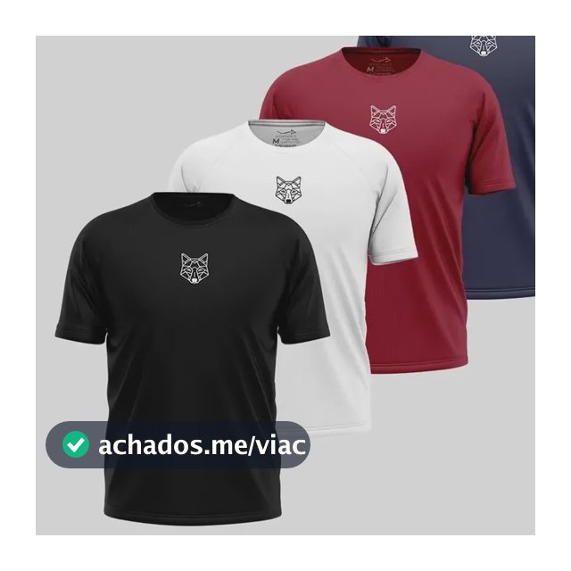 Kit 4 Camisetas Masculinas Dry Lobo Alpha