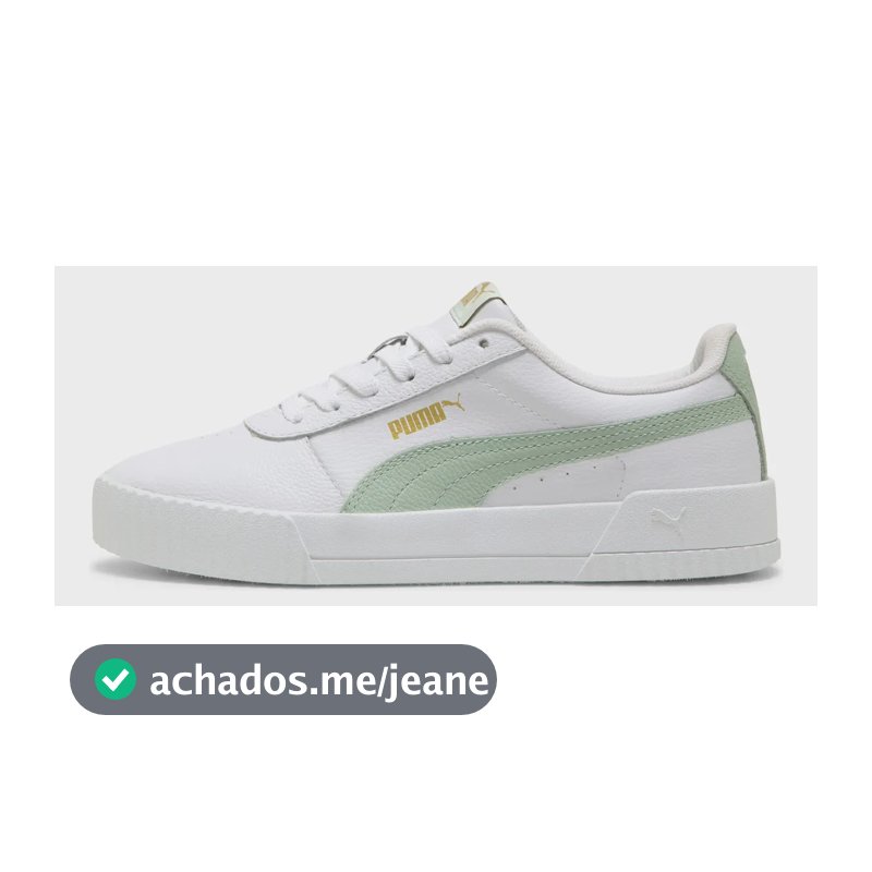 Tênis Carina Feminino Puma Branco E Verde 34 Br