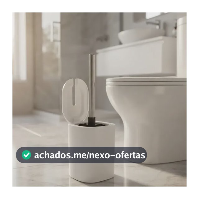 Escova Limpa Vaso Sanitário Privada Para Banheiro Branco