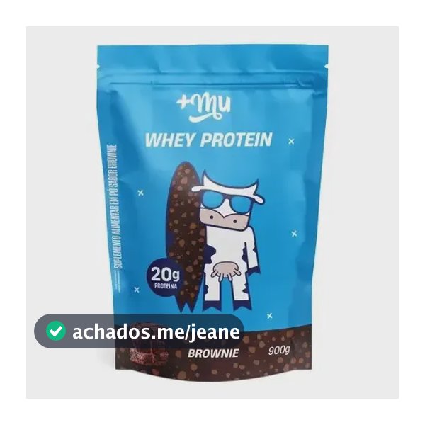 Whey Protein Concentrado +Mu em pó sabor Brownie x 900g