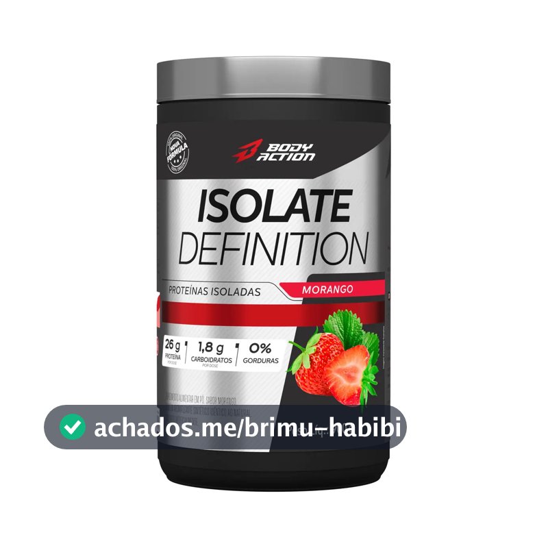 Proteína Bodyaction Tradicional Isolate Definition em pó sabor Morango x 900g