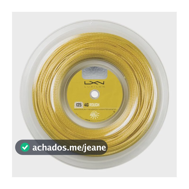 Corda Luxilon 4G Rough 16L 1.25mm Amarela - Rolo com 200 metros