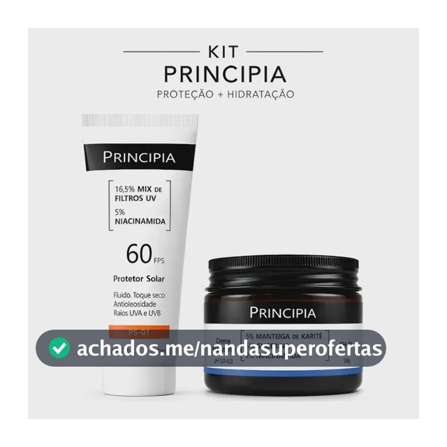Kit Skincare Facial Principia Hidratante + Protetor Fps60