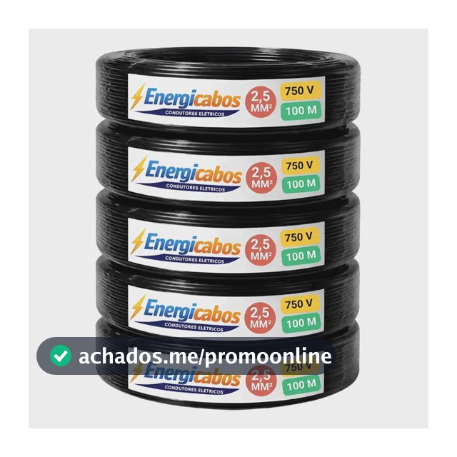 Cabo Flexível  2,5mm Rolo 100m  Unipolar 750v