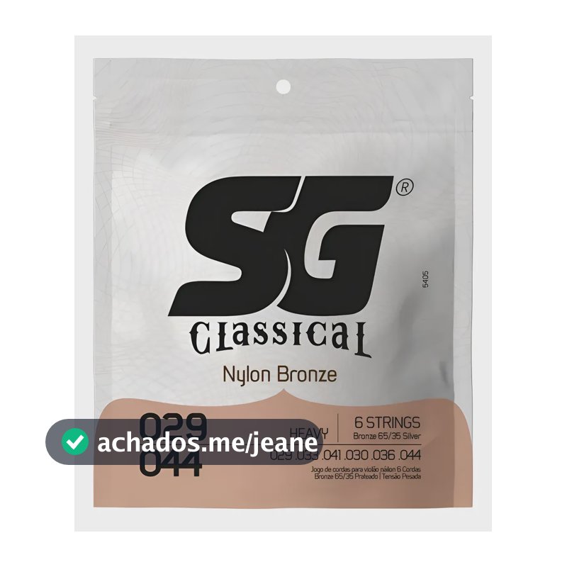 Encordoamento Corda Sg Violao Nylon Bronze Alta Pesada 5405