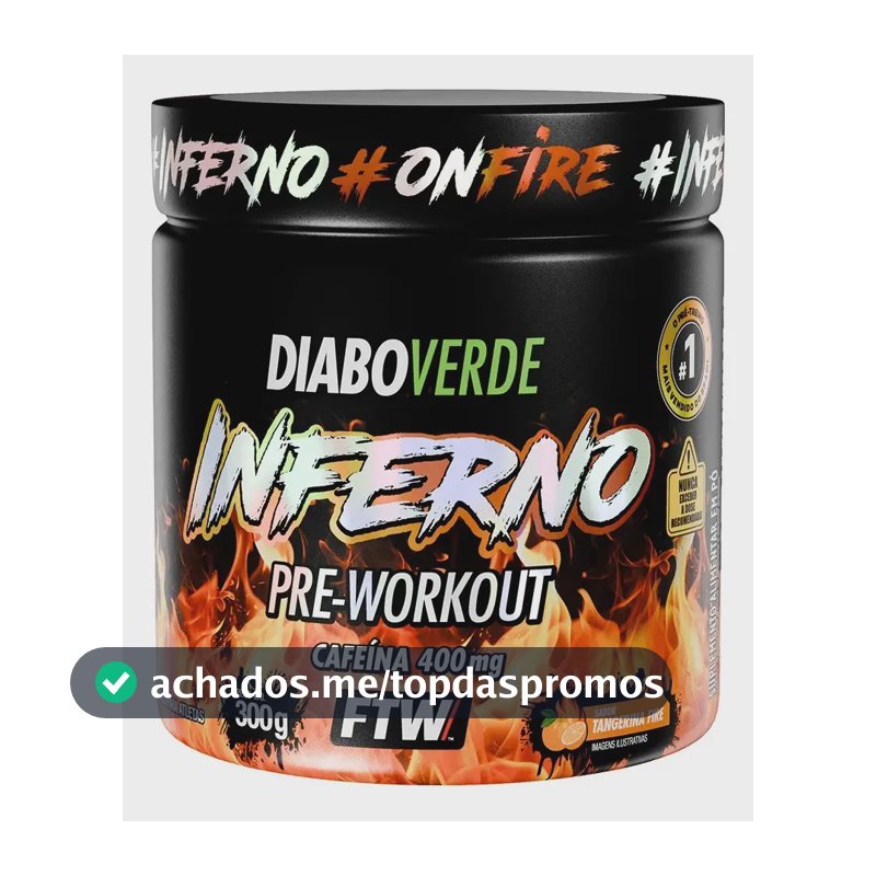 Suplemento FTW Diabo Verde Diablo en pó sabor tangerina fire x 300g
