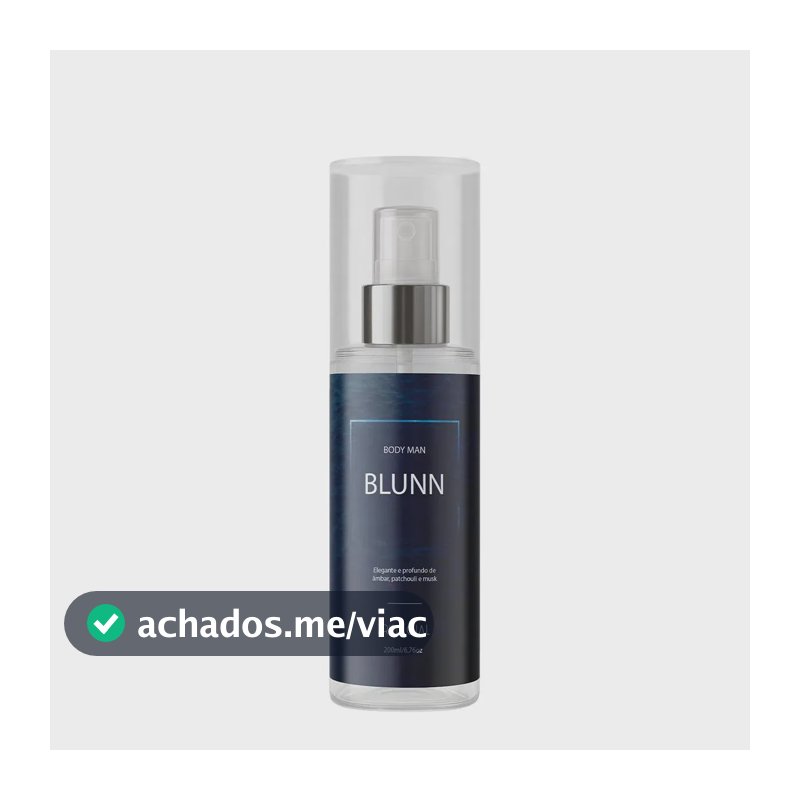 Body Splash Masculino Blunn 200ml By Primacial - Perfume Floral Cítrico