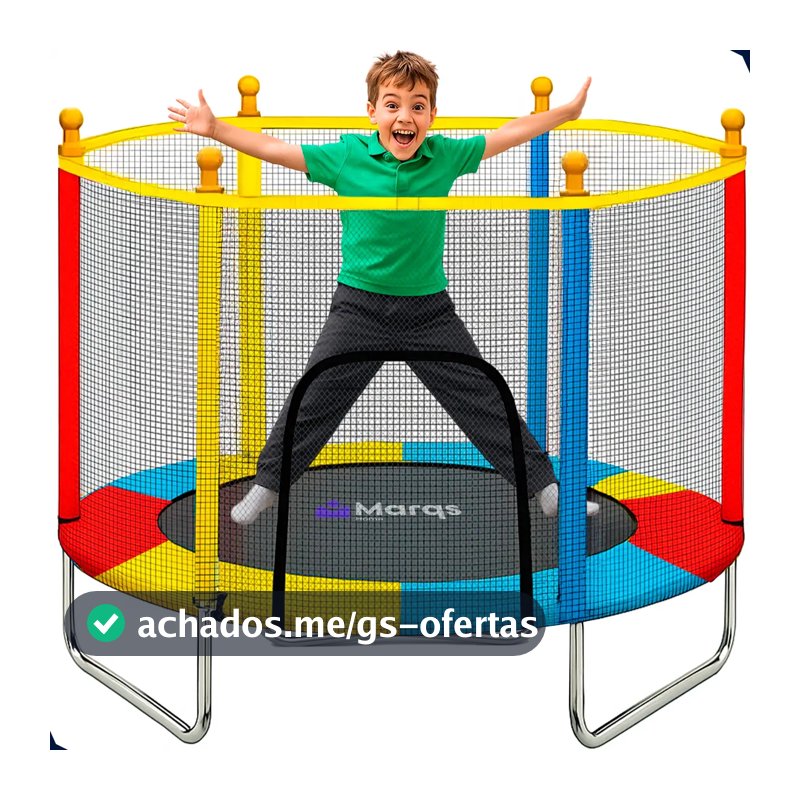 Cama Elástica Infantil Pula-pula Trampolim 1,4m Com Tela De Proteção E Estrutura Reforçada Para Crianças Marqs Home
