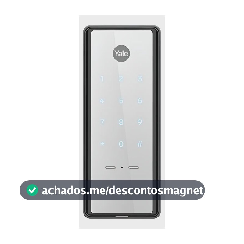 Fechadura Digital Yale Reflecta Sobrepor Espelhada Senha IP55 Externa Resistente Chuva Sol
