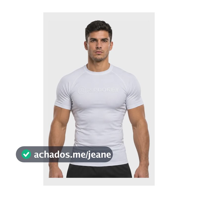 Rashguard Manga Curta Rip Dorey Competidor Branca Nogi Mma Preto Abstrato M